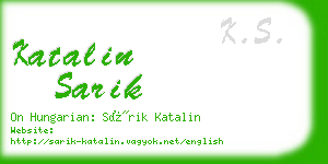 katalin sarik business card